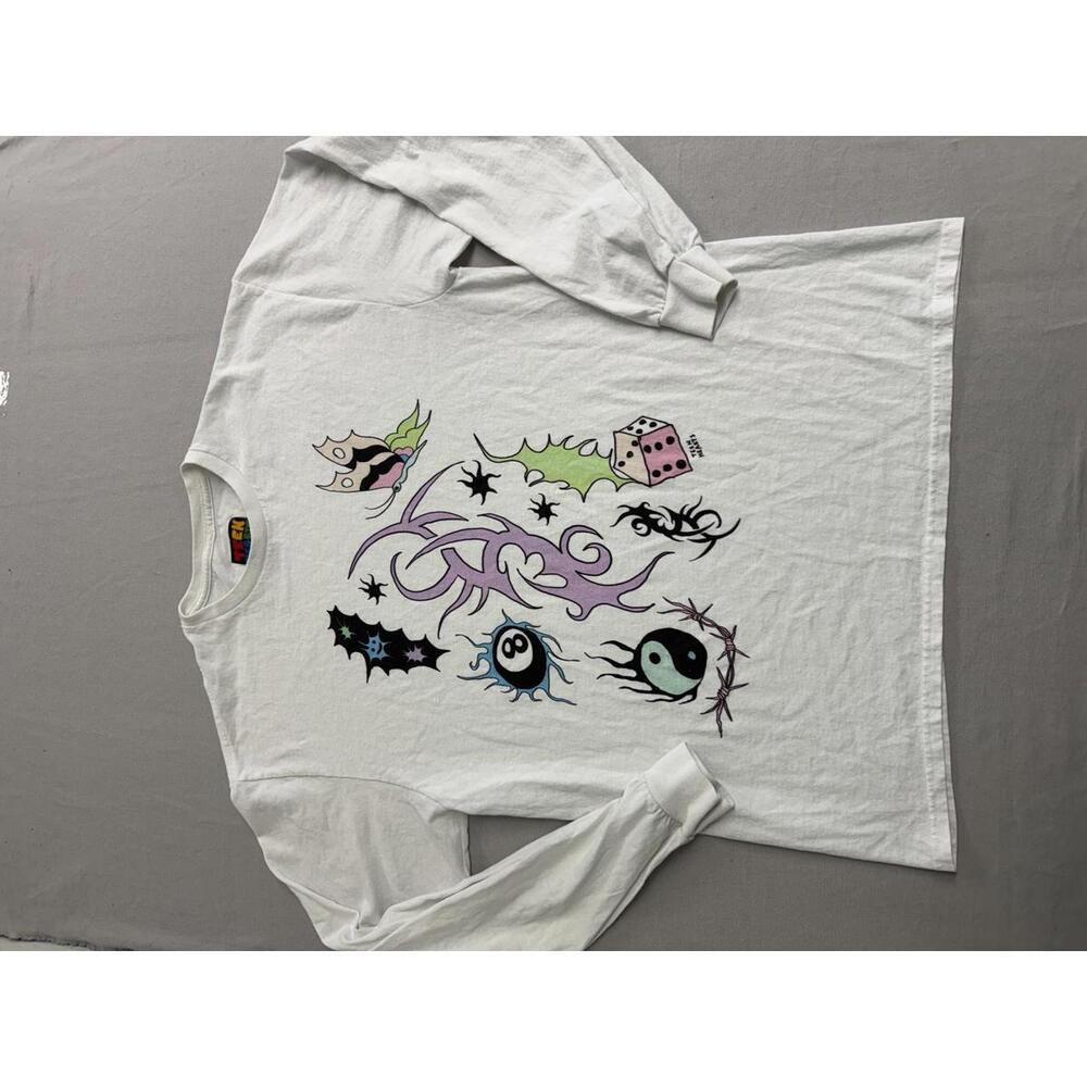 Teen Hearts Long Sleeve Tee Orange County Y2k Tattoo Flash L